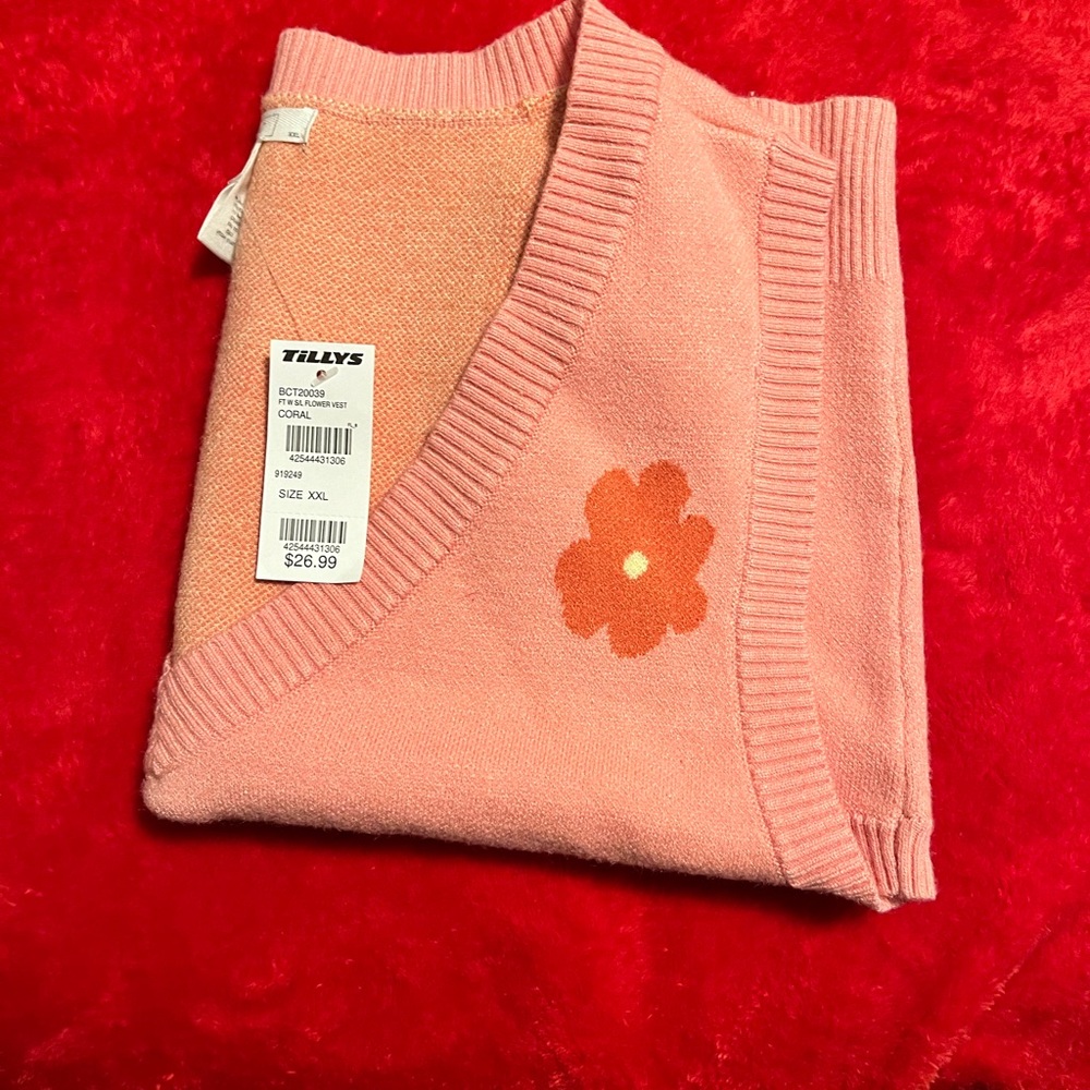 Floral sweater vest